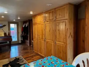 Lots of storage cabinets