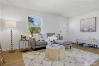 Comfortable living space with clean finishes and inviting feel