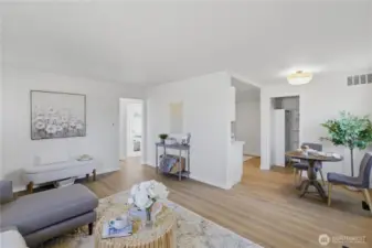 Living and dining areas connected for everyday living