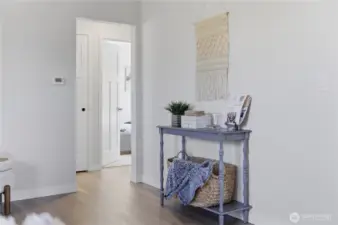 Entry and transition space with clean finishes