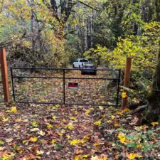Gate to property. Open and drive in.