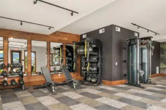 Nicely equipped fitness center.