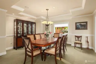 Savor intimate moments in the elegant formal dining room.