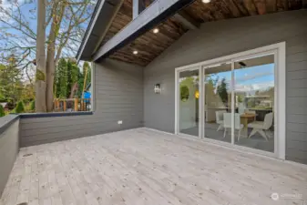 Oversized view deck off the dining room & gas BBQ ready