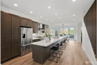 Fabulous entertainment sized kitchen with 16 ft island