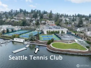 A few blocks away from the popular Seattle Tennis Club!