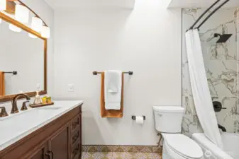 Second floor updated full bath.