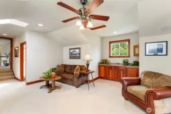 Just off the library is a bonus room or guest suite with wet bar and mini kitchen.