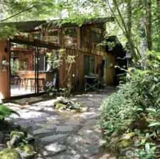 Rustic log cabin