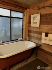 Classic claw foot tub.