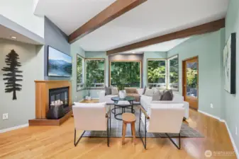 Living Room with Fireplace
