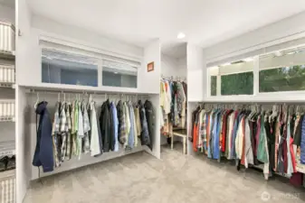 massive primary walk in closet