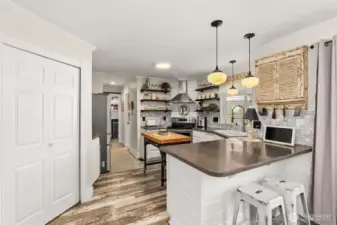 Tastefully Done Kitchen with Large Pantry