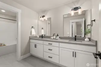 Home is under construction. Photos of a previously built home with similar finishes that are virtually staged. Builder reserves the right to make changes to plans & specifications without notice. Features vary by plan. Buyer to verify square footage.