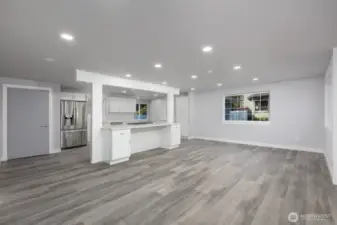 Living room and open kithchen