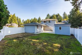 Ample backyard space