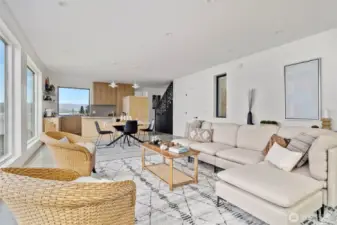 The main floor is poured concrete with radiant floor heating - so comfortable and perfect for coastline living