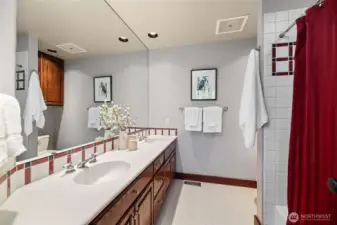 Shared full bath.