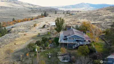 Drone view from west.