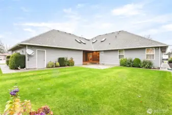 Backyard view of patio/deck
