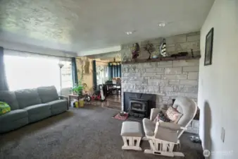 Good sized living room area.