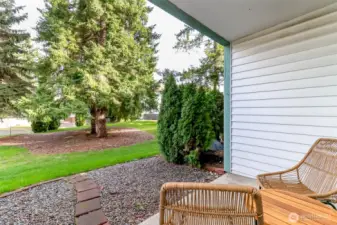 Beautiful landscape surrounds the property.