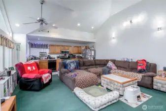 Upstairs Living Room and Kitchen