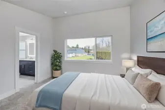 The perfect blend of comfort and style in this primary retreat