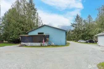 shop is 40X60 with a office. Office is rented month to month. Rent out the other side of shop or use for personal use.