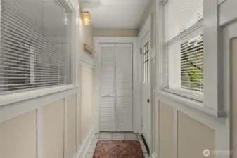 Entryway for the garden level guest suite