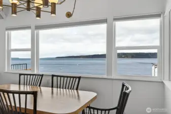 The water being so close is like being on a boat.