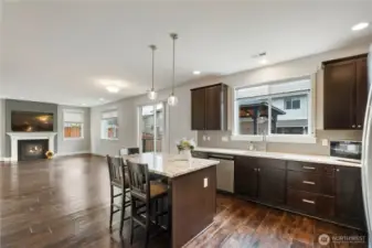 Bright kitchen with abundant natural light