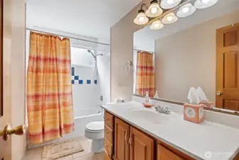 Full bath in Primary bedroom suite.