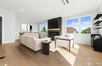 Open living area with dining space.