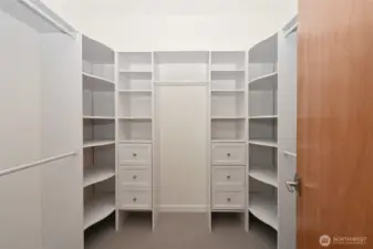 With walk-in closet.