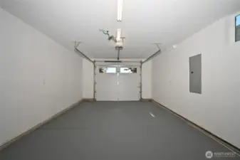 Attached garage.