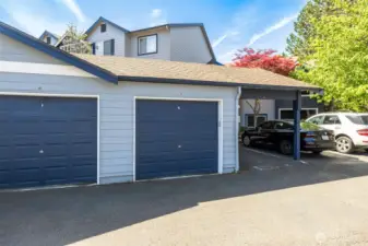 Garage unit #46 is the door on the far right.