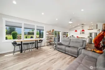 living room facing kitchen