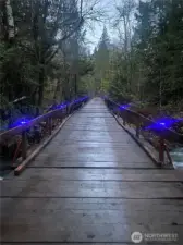 A fun little cable bridge ~ your drive to the scenic side.