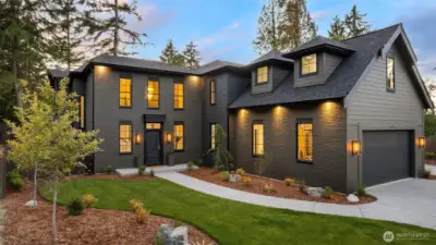 Brick details and automatic exterior lights