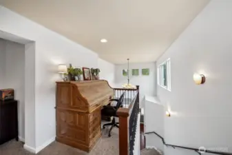 Loft area is a great escape for homework or  general office work to be completed.