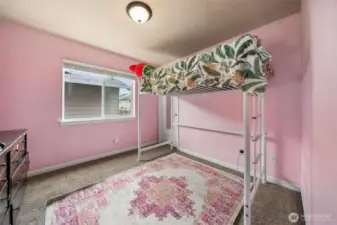 Bedroom #3 with walk-in closet.