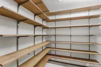 Large pantry/storage room off dining room.