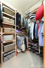 One of two walk-in closets