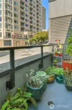 This wonderful deck is a great place to enjoy fresh air and to pick a few herbs for your meal.
