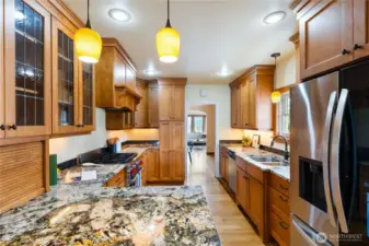 Updated kitchen with this beautiful granite.