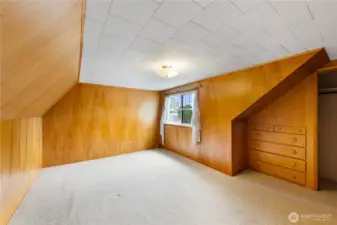 Bedrooms come with built in dressers.