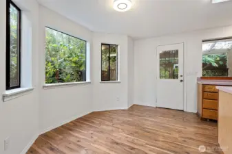 Window nook area in the kitchen.