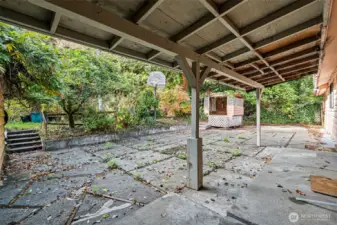 Covered back patio