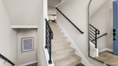 Stairs to top floor.